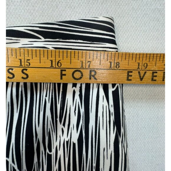 Worthington Womens Straight Pencil Skirt Size 14 Black White Scribble Pockets - Picture 8 of 12